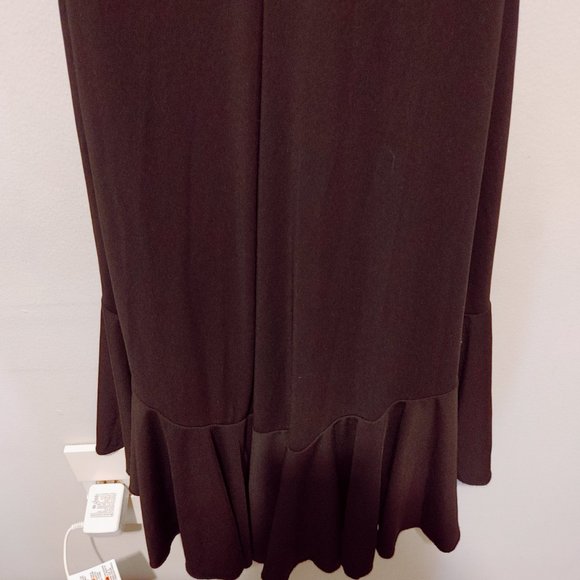 ZOKAI Black Pleated / Ruffled Sleeveless Maxi Dress (Size S) - Picture 7 of 11